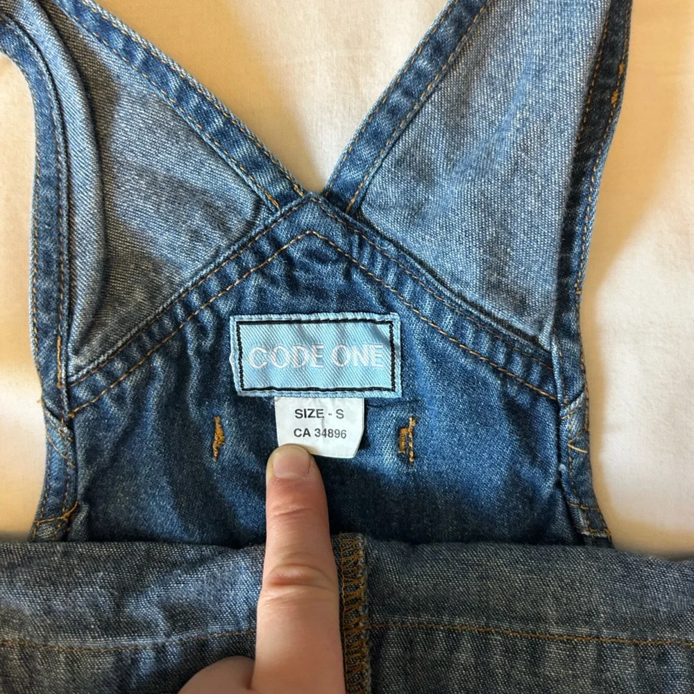 Code One Denim Short Overalls - Picture 3 of 5